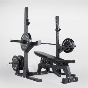 Multi-Function Half Squat Rack with Adjustable Weight Bench